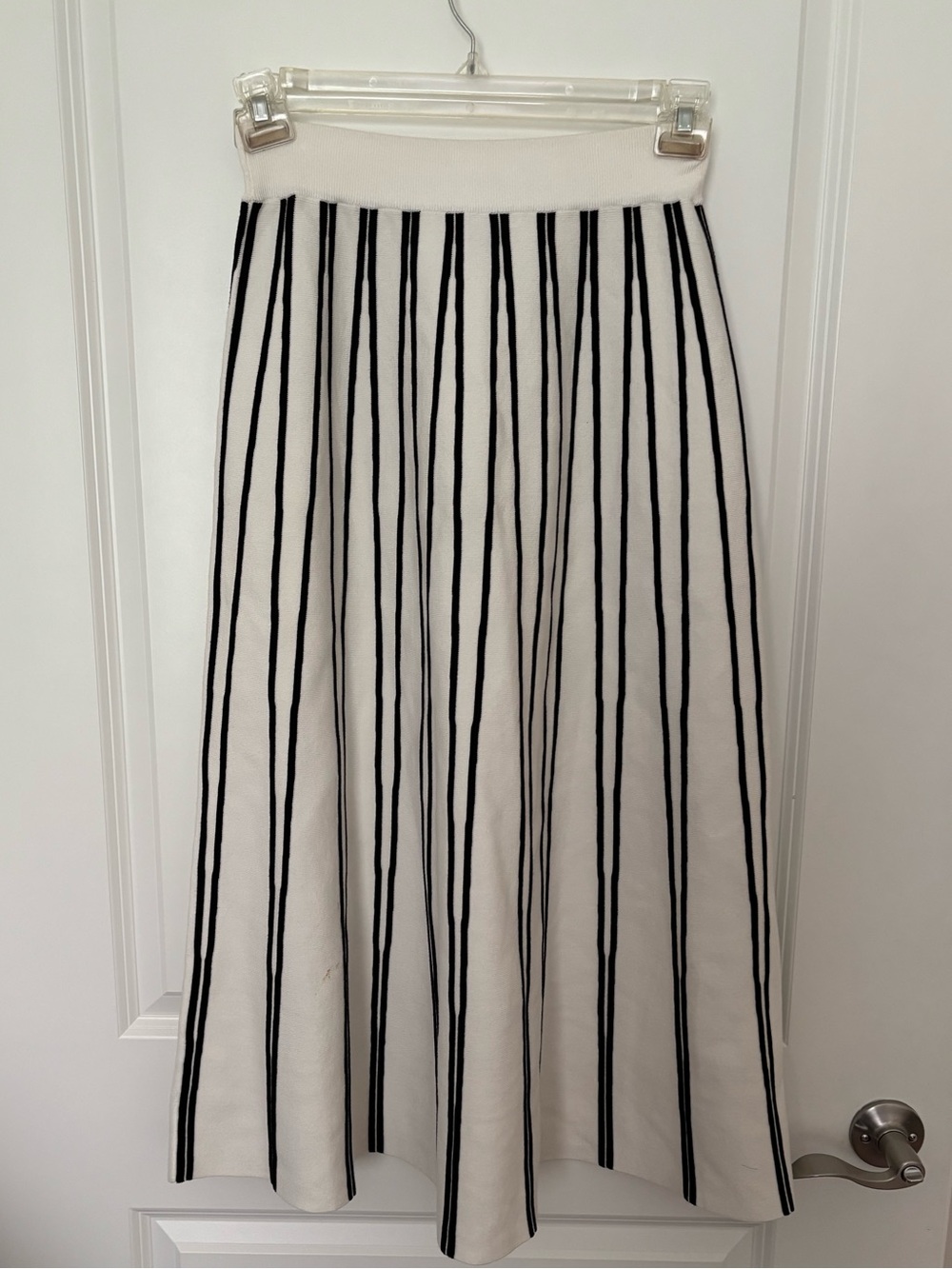 J. Crew Striped Knitted Midi Skirt